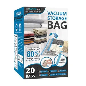 20 Pack Vacuum Storage Bags Space Saver Bags Comforters Blankets Vacuum Storage Bags