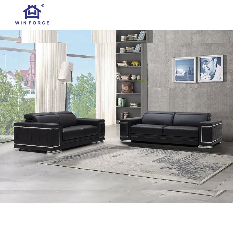 Winforce da sang trọng văn phòng sofa đồ nội thất văn phòng hiện đại sofa Set đơn giản có thể điều chỉnh tựa lưng GỖ PHÒNG KHÁCH sofa