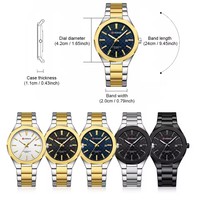 Montre à quartz de luxe pour homme 8477, aiguilles lumineuses, mouvement en acier inoxydable, étanche, date, pièce de monnaie ancienne