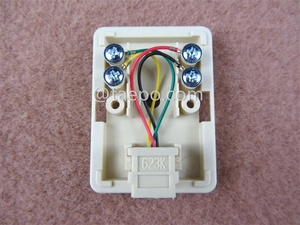 Boîtier de prise téléphonique 1 port RJ11 Boîtier de surface téléphonique Boîtier de connexion de câble Cat3 - Product Image 5