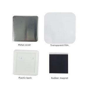 New 50*50mm 2*2 Inch Square Manual Magnet Fridge <b>Badge</b> <b>Making</b> Machines Plastic Button Material for Desktop Use - Product Image 4