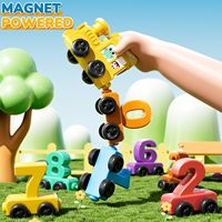 Train magnétique numérique pour tout-petits, jouet d'apprentissage et d'enseignement du comptage et du tri des couleurs, train en plastique, cadeau d'anniversaire pour garçons et filles