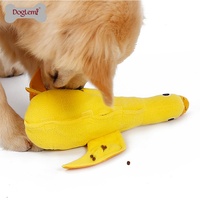Jouet à renifler en peluche de chien de canard jaune jouet d'identification pour animaux de compagnie indestructible en coton en caoutchouc polaire de lin écologique et durable pour jouer