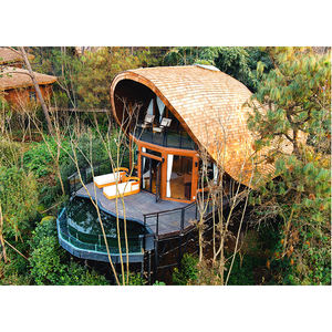 Stile bocca di balena casa sull'albero in legno Villa Heavy Duty all'aperto Lodge terrazza Semi-infinito piscina a due piani baita <span class=keywords><strong>Resort</strong></span> - Product Image 1