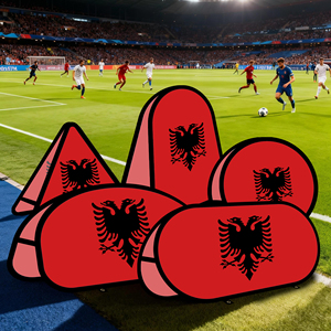 Albania Oval Pop up <b>Banner</b> Warp-knitted Fabric for Outdoor Advertising Promotion Outdoor Tent - Product Image 4