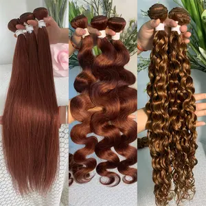 Factory wholesale fast delivery virgin mink brazilian hair bundles vendors 100% human hair bundles Customizable brown color