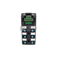 Caja de Distribución con Conector Circular M12, 6 Puertos, Canal Único, Indicación LED NPN, Cuerpo Estándar, Interfaz PCB con Caja de Conexiones