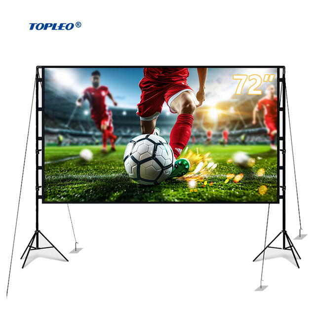 Topleo 120 Inch ALR 8K UST Projector Screen Fabric Floor Rising Portable Outdoor Inflatable Home Theater Projector Screen