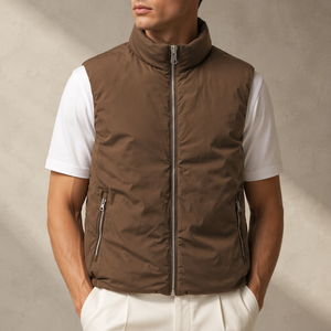 <span class=keywords><strong>Chaleco</strong></span> <span class=keywords><strong>Acolchado</strong></span> Ligero para <span class=keywords><strong>Hombre</strong></span>, Resistente al Agua, Estilo Casual y Elegante para Exteriores, MOQ Bajo para Marcas Independientes - Product Image 1