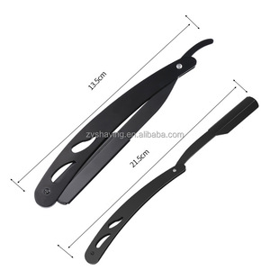 Navaja de Afeitar Recta de Acero Inoxidable ZY, Navaja de un Solo Filo para Barbería y Salón, Cuchillo Plegable para Uso Doméstico - Product Image 2