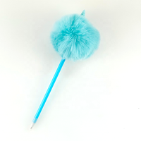 Bulk Pom Fourrure Ball Pompon Puff Heart avec Rainbow Plastic Balls 0.7mm Real Poms pour Stylos