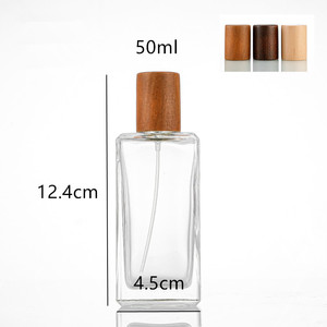 Tùy Chỉnh Nước Hoa Thủy Tinh Chai 30Ml 35Ml 50Ml 100Ml Hương Thơm Phun Chai Với Nắp Bằng Gỗ Cap - Product Image 3