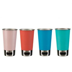 Stainless Steel Beers Mug with <b>Bottle</b> Opener Beers Cup 500ml for Travel Drink Kitchen Dining - Product Image 1