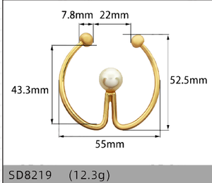 Fibbie, Anelli, Scorciatoie e Ganci per Biancheria Intima e Costumi da Bagno, Fibbia per <span class=keywords><strong>Reggiseno</strong></span> a Forma Ondulata Irregolare, in Lega di Zinco Dorata alla Moda - Product Image 3