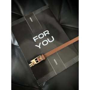 Ceinture pour femme avec boucle à verrouillage automatique en alliage, style décontracté en cuir PU, taille standard - Product Image 1