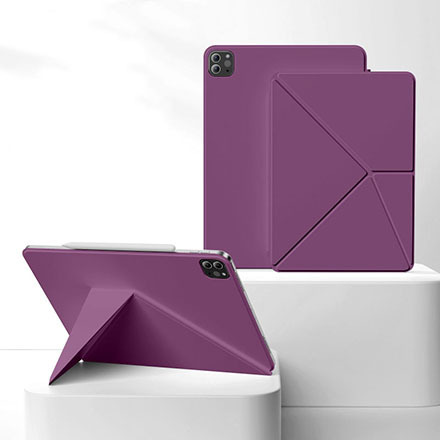 Magnetic K-fold Cover Case for iPad Pro 11-inch (2024/2025 Release, M4-Chip) with Auto-sleep/Wake-up, PU Leather Cover