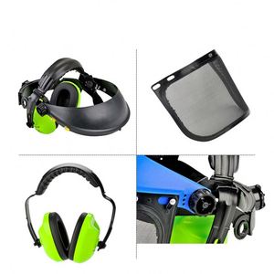 CITICITY - Juego de Casco de Seguridad con Protector Facial de Malla Personalizado, con Orejeras, Resistente a Impactos, a Prueba de Salpicaduras de Polvo, Ajustable - Product Image 4