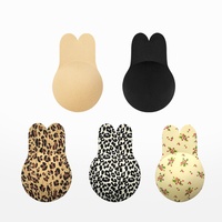 Almohadillas de silicona reutilizables para lactancia, almohadillas adhesivas con forma de oreja de conejo, almohadillas de silicona recortables para vestidos de maternidad, OEM ODM