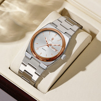 Montre élégante pour femme Gohuos 78807, étanche, lumineuse, avec date et jour, montre à quartz en acier inoxydable, montre-bracelet tendance pour femme