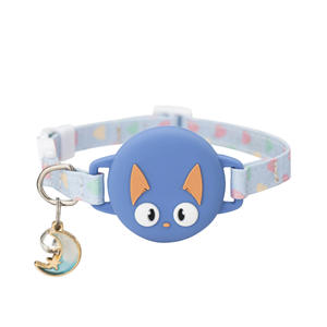 Collar Ajustable para Cachorros con Luz en la Oscuridad, con Funda Impermeable <span class=keywords><strong>de</strong></span> Silicona y Nailon para AirTag, Campana Reflectante para Gatos Pequeños - Product Image 1