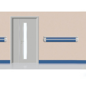 Porte médicale à double battant en acier avec fenêtre d'observation, cadre en acier, double verrouillage, isolation phonique de classe A - Product Image 3