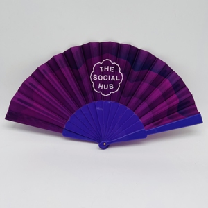 QM Saving Spotlight Custom Printed logo Folding <b>Fan</b> 23cm Plastic <b>Hand</b> <b>Held</b> <b>Fan</b> for Wedding Festival Favors - Product Image 3