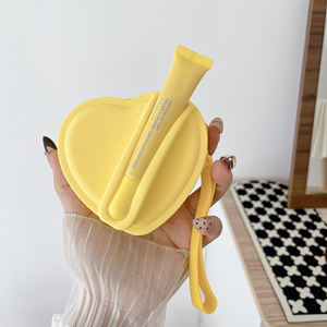 Bolsa de silicona moderna con forma de corazón para lápiz labial, brillo labial, estuche portátil para auriculares, monedero, bolsa de almacenamiento de cosméticos, personalizada - Product Image 2