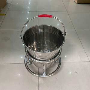 Contenedor de Residuos Hospitalarios de Acero Inoxidable Hy-222 de 20L, Móvil con 4 Ruedas, Diseño Abierto y Duradero para Uso Médico - Product Image 1