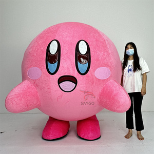 Encantador disfraz de Mascota Pokemoned Animal Snorlax para adultos Cosplay divertido inflable Rosa redondo Kirby mascota disfraz 2M - Product Image 5