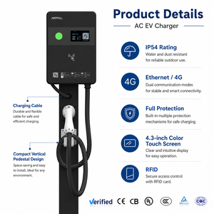 Amppal 7Kw 11Kw 22Kw 220v Car Mobile New Energy Chargeur Ev mural au sol Station de charge pour véhicules électriques - Product Image 3