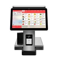 Eceran cerdas layar sentuh Pos timbangan berat produsen perangkat keras grosir timbangan Register uang tunai AI dengan Label Printer