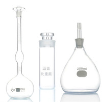 Pycomètre en verre borosilicaté 50 ml à col étroit, résistant aux hautes températures, pour usage en laboratoire