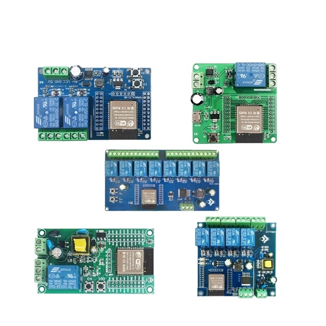 1/2/4/8 Channel ESP32 WiFi + BT -compatible Relay Module AC90-250V DC5-30V Smart Home Automation