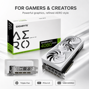 Tarjeta Gráfica para Estación de Trabajo RTX 4080 16GB AERO OC con Ventilador, Memoria GDDR5, PCI 4.0 16X 22.4 Gbps, GIGABYTE RTX 408 Profesional - Product Image 3