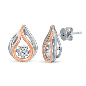 Vente en gros d'usine Boucles d'oreilles pour femmes Argent sterling 925 Charmantes boucles d'oreilles en diamant dansant Zircon cubique - Product Image 3