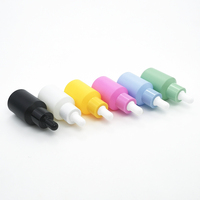 Livraison rapide vide 1oz 30ml noir blanc rose jaune vert bleu bouteille de sérum en verre personnalisée avec compte-gouttes coloré avec faible quantité minimale de commande