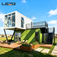 Maison préfabriquée extensible à deux étages, villa modulaire pliable, 3 chambres avec cuisine et toilettes pour complexe hôtelier