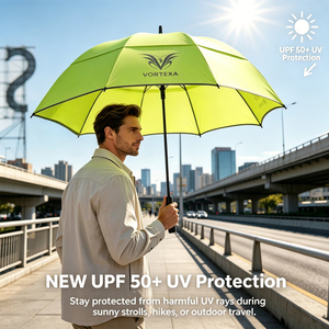 custom logo branded <b>windproof</b> pongee automatic straight large golf <b>umbrellas</b> with Reflective edge for people who walk at night - Product Image 5