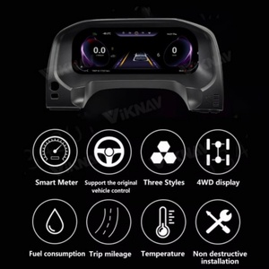 Pour Toyota Prado 2010-2019, tableau de bord LCD 12,3 pouces, panneau cristallin, cockpit, compteur de vitesse, système Linux - Product Image 3