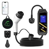 Chargeur EV portable intelligent 7KW Type 2 avec contrôle Bluetooth, courant réglable 32A, chargeur de véhicule électrique avec prise Schuko CEE
