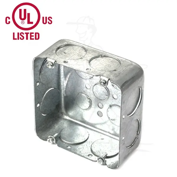 UL/T1 Được Liệt Kê 4 "X4" X1-1/2 "Hộp Được Vẽ Vuông Với 2 Ốc Vít