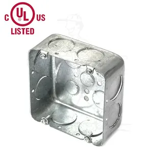 UL/T1 Listed 4"x4"x1-1/2" Square Drawn Box With 2 Screws