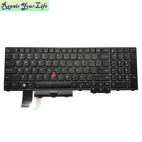 Keyboard Backlit Bahasa Inggris AS untuk Lenovo Thinkpad L15 2020 L15 GEN 1 L15 GEN 2 SN20W68073 Keyboard Baru Bingkai Hitam dan Trackpoint