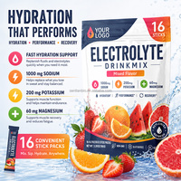 Mélange de Boissons Électrolytiques en Gros Saveurs Mixtes 16 Sachets OEM ODM Marque Privée Fournisseur d'Usine