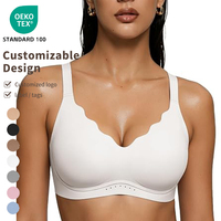 Soutien-gorge sans fil personnalisé pour femme |   Soutien-gorge sans couture à couvrance totale, doux, respirant, push-up, pour usage quotidien, avec trous d'aération