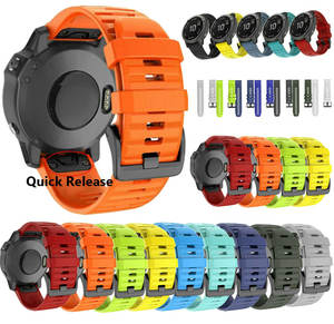26 22 20MM Bracelets de montre en silicone pour Garmin <span class=keywords><strong>Fenix</strong></span> 6X 6 6S Pro 7X 7 Easyfit <span class=keywords><strong>Bracelet</strong></span> <span class=keywords><strong>Fenix</strong></span> 5 5X <span class=keywords><strong>5S</strong></span> <span class=keywords><strong>Plus</strong></span> Smartwatch <span class=keywords><strong>Bracelet</strong></span> - Product Image 1