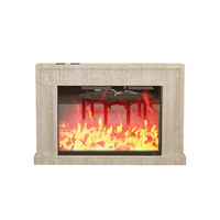 Cheminée électrique encastrable BOWEIYA moderne en dalle de roche avec flamme simulée, chauffage décoratif pour salon intérieur