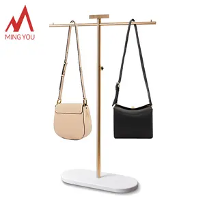Clothing Display Rack Island Single Row Women's Clothing Store Rack High Low Hanging Clothes Pole Middle Shelf