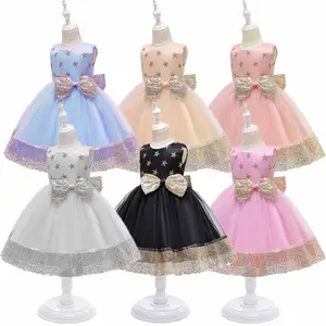 Phantasie Tutu Mädchen Prinzessin Kleider für Hochzeit Weihnachts feier Kostüm Kinder Pailletten Sterne Geburtstags kleid Mädchen Urlaub Kleidung