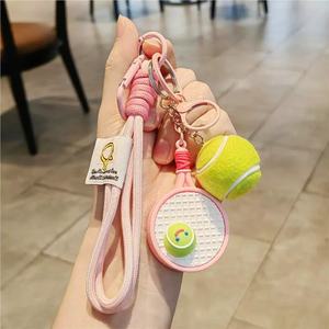 2026 Hot Sale Sports Lovers Key Chain Cute Girls Purse Decoration Women <b>Handbag</b> <b>Charms</b> Lovely Tennis Keychain for Promotion Gift - Product Image 1